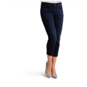 Spanx Womens Slim-x Casual Capri Jeans Dark Dipped